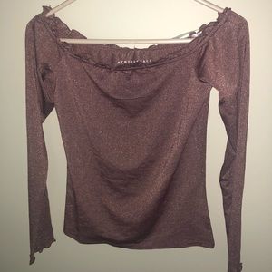 Sparkling off the shoulder top